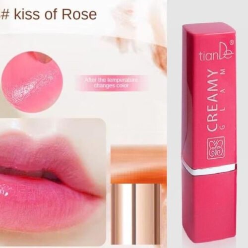 pH-reactive magic lip balm bullet close-up with gold detail