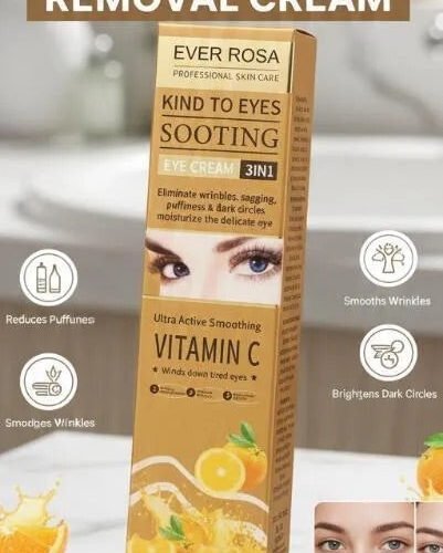 Brightening under-eye tint cream with vitamin C jar close-up