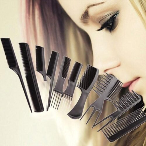 hair styling comb – 10-Piece Hair Styling Comb Set